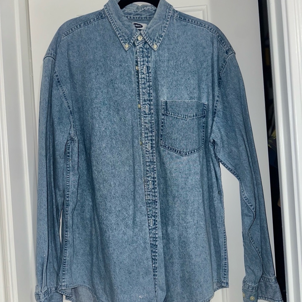 Old Navy Denim Blue Men's Shirt